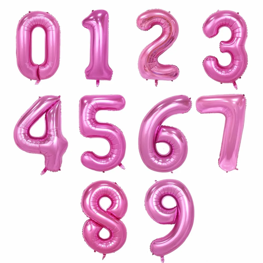 

MEIDDING 1Pcs 40Inch 0-9 Number Foil Ballons Birthday Gifts Rose Gold Digital Balloon Kids Birthday Party Decorations Supplies