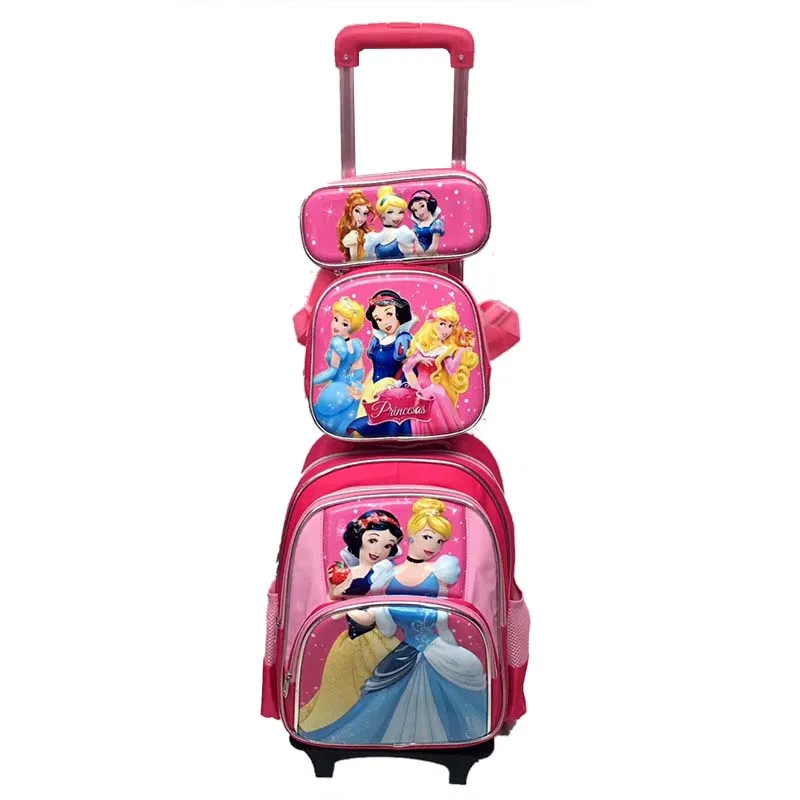 Сумка на колесиках с объемным рисунком школьный рюкзак для девочек и мальчиков