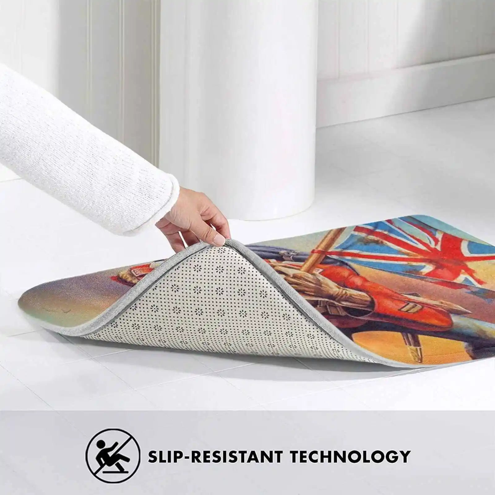 Противоскользящий коврик для дома Эдди с надписью Battle Ready | Дом и сад