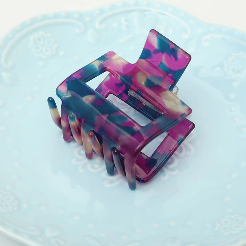 

Vintage Women Square Acetate Acrylic Hair Claws Crab Clamps Hair Clips Barrettes Hairpins Hair Accessories Banana Grips Headwear