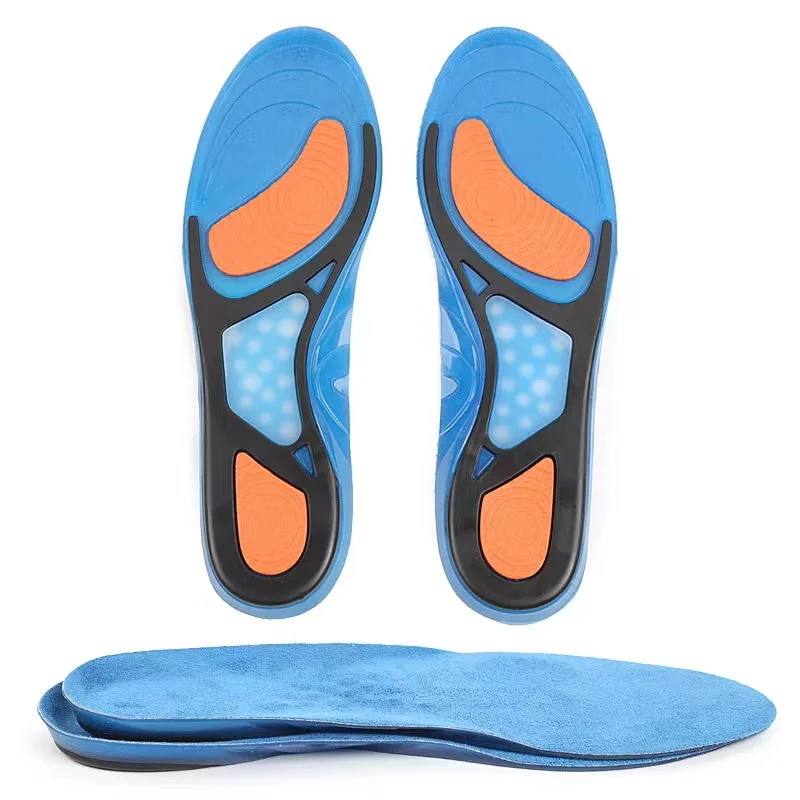 Suede massage sports insole unisex soft shock absorption full pad TPE material sports and leisure breathable insole