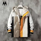 Куртка мужская с капюшоном, в стиле пэчворк, осенняя