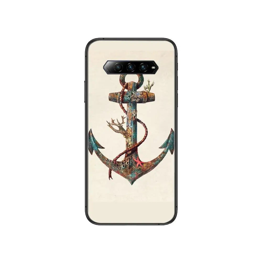 

Marine anchor ship Anime Phone Case For xiaomi Black Shark 2 3 3s 4 Pro Helo Black Cover Silicone Back Prett