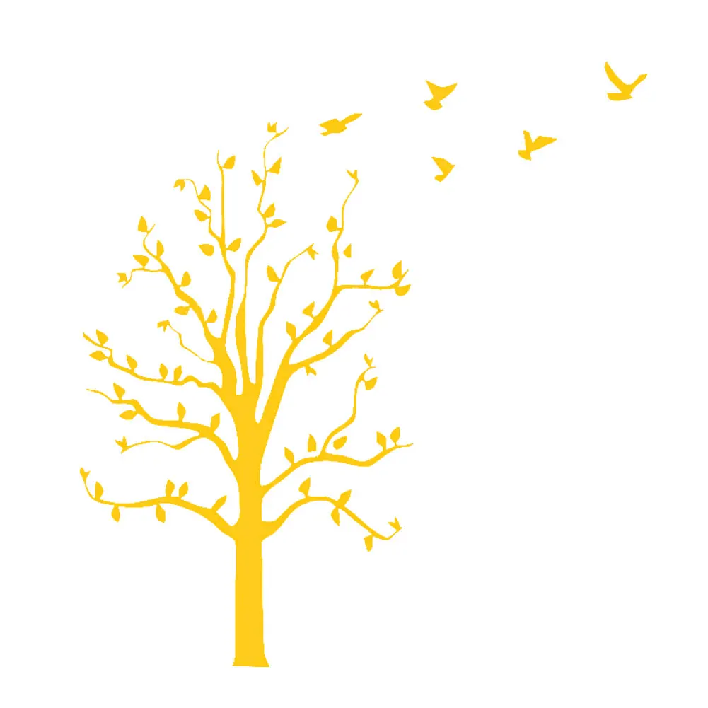 Декоративные светоотражающие наклейки с птицами на дерево|Наклейки автомобиль| |