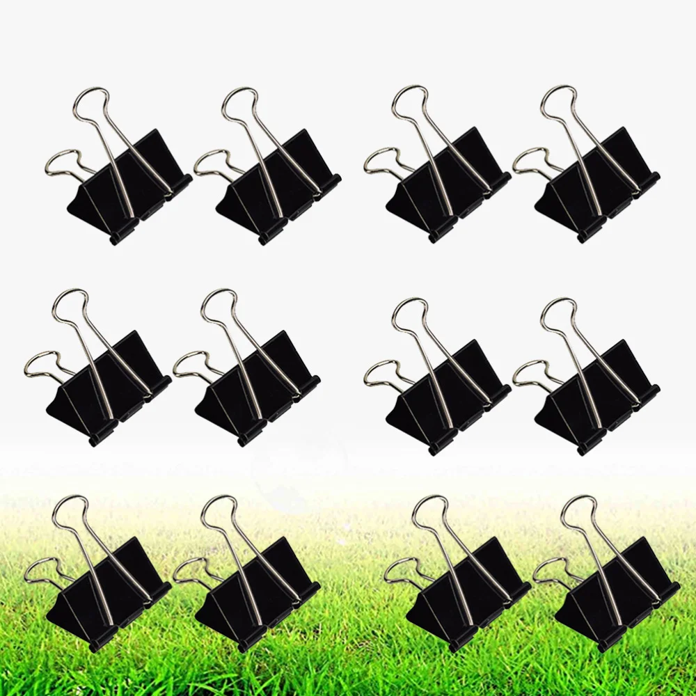 

96PCS 19mm Metal Binder Clips Paper Clamp Clips Dovetail Design Clamps for School Office (Black)