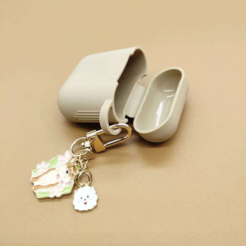 Корейский милый кулон с собакой для Apple Airpods чехол силиконовый Bluetooth наушники s
