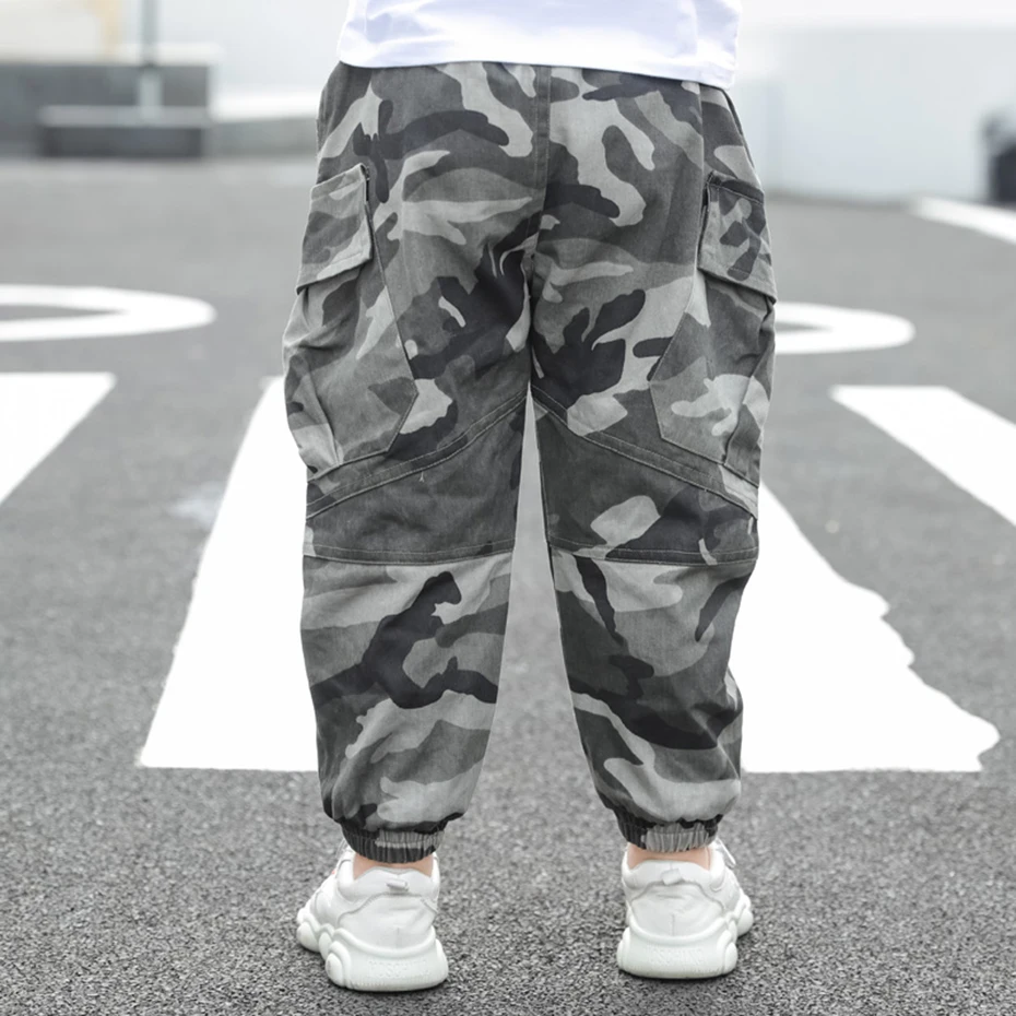 Штаны для мальчиков камуфляжные брюки повседневные брюки-карго детей осенняя