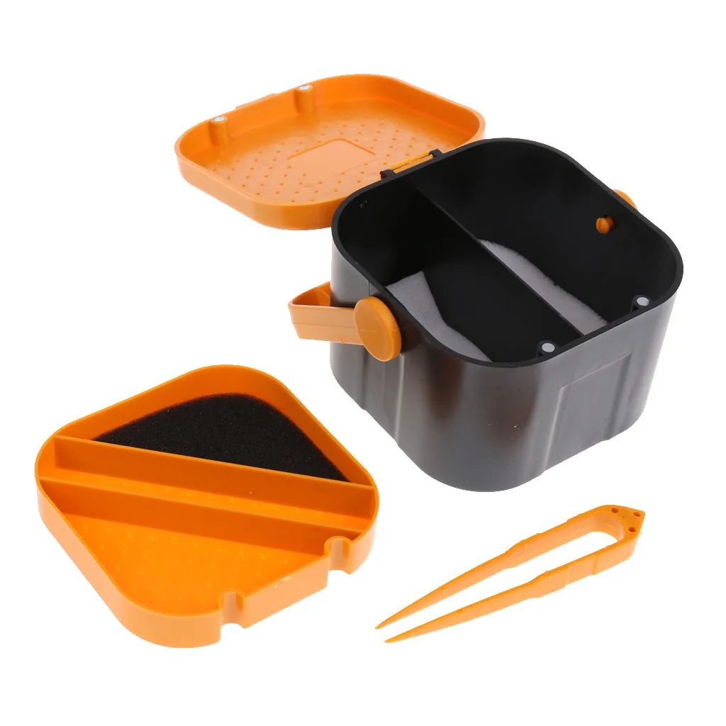 Двухслойная пластиковая рыболовная приманка коробка двухслойная червь земляной