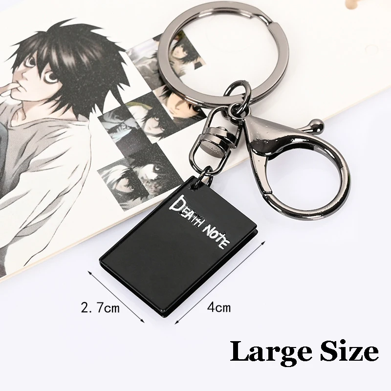 

Death Keychain Note Ryuk Ryuuku Anime Action Figures Keyrings Key Ring Holder Book Shape Car Keyholder Figure Accessories Toy