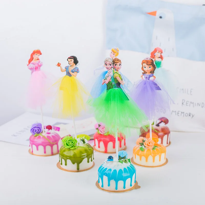 1 шт./лот Disney Frozen Elsa Princess украшение для дня рождения детский Топпер торта девочек