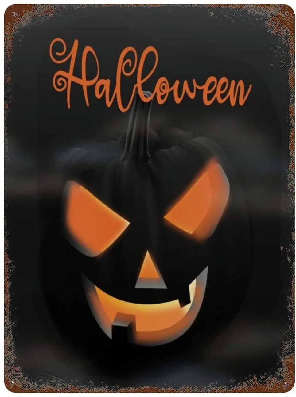 

Happy Halloween Tin Sign Vintage Metal Pub Club Cafe Bar Home Wall Art Decoration Poster Retro 8×12inch