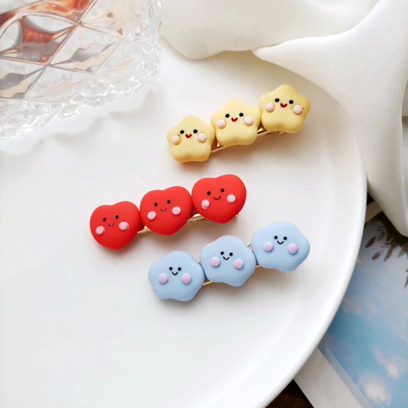 

20201 Cute Hair Clip Women Girls Party Gifts Lovely Heart Star Barrette Hairpin Hair Clips Ponytail Head Accessory