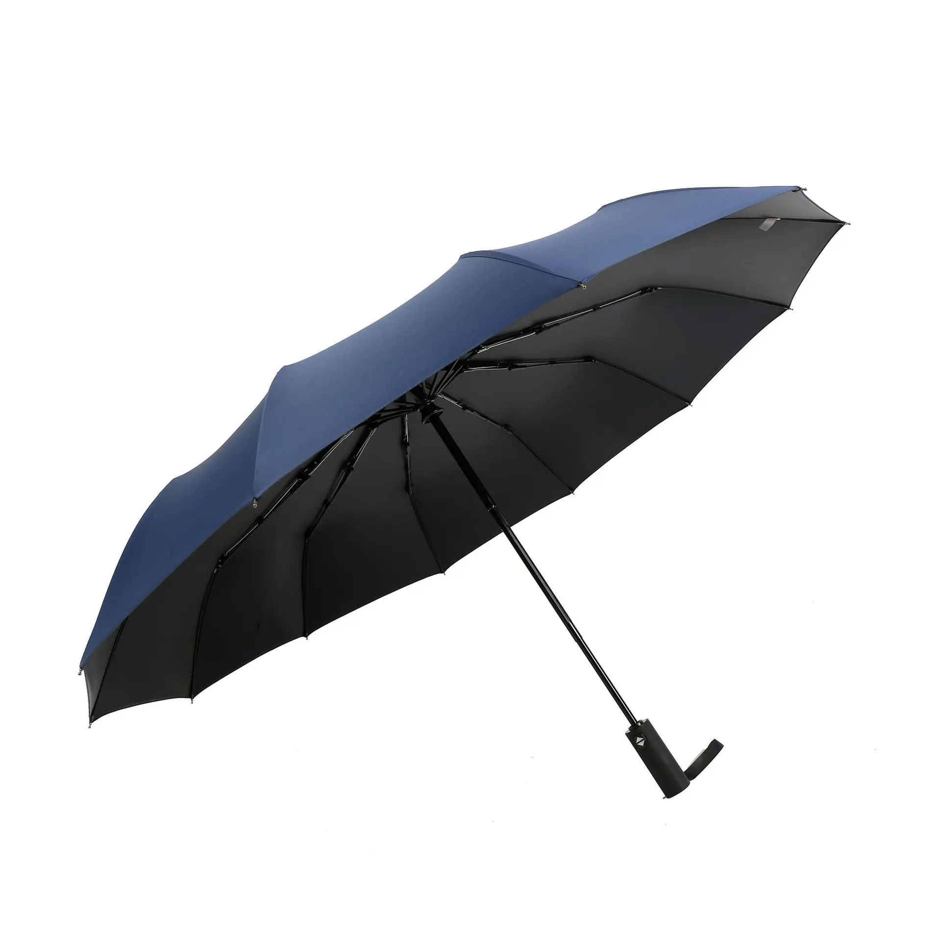

12-bone black rubber umbrella sunscreen automatic folding umbrella business double umbrella folding umbrella umbrella