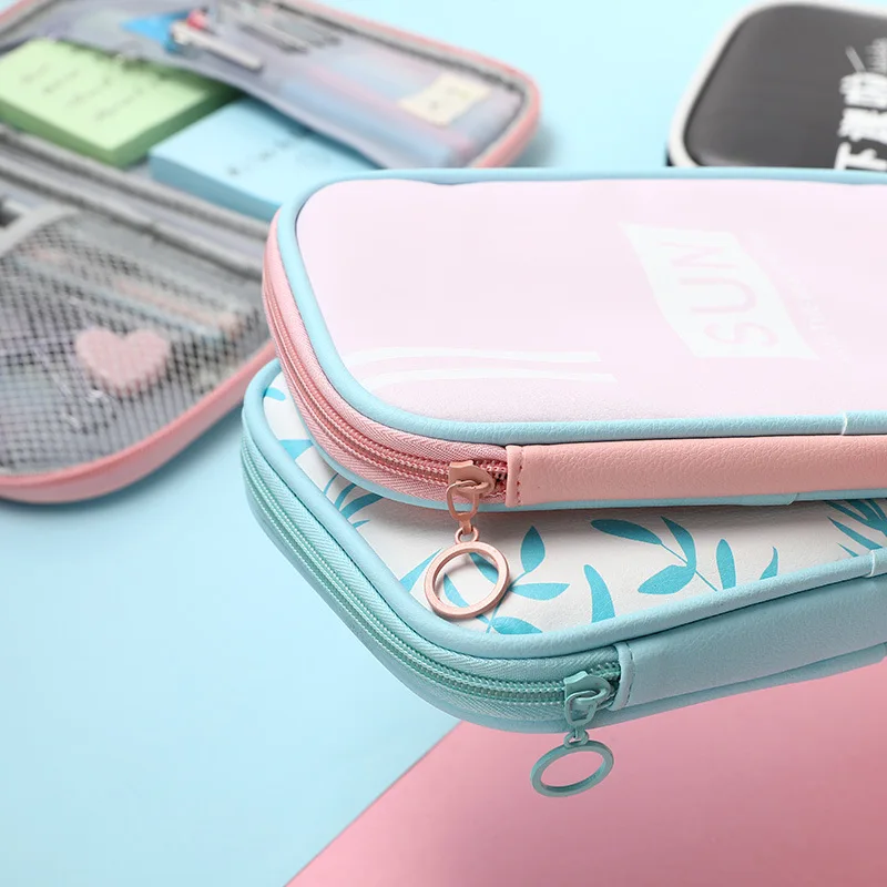 Большой большой кожаный чехол-карандаш для девочек и мальчиков милая школьная