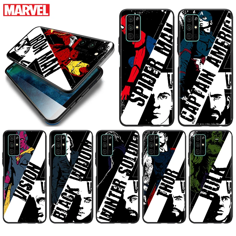 

Silicone Cover Avengers Marvel superhero For Honor 9 9S 9A 9C 9X 9N 9i V9 10 10i 10X X10 Lite Pro Shockproof Phone Case