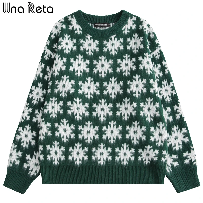 

Una Reta, Рождественский мужской свитер, новый осенне-зимний свитер в стиле хип-хоп, Мужская Уличная одежда, пуловер с принтом, топы, Harajuku, свитер...