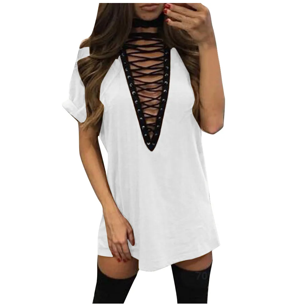 Модное женское сексуальное платье трапециевидной формы однотонное белое с