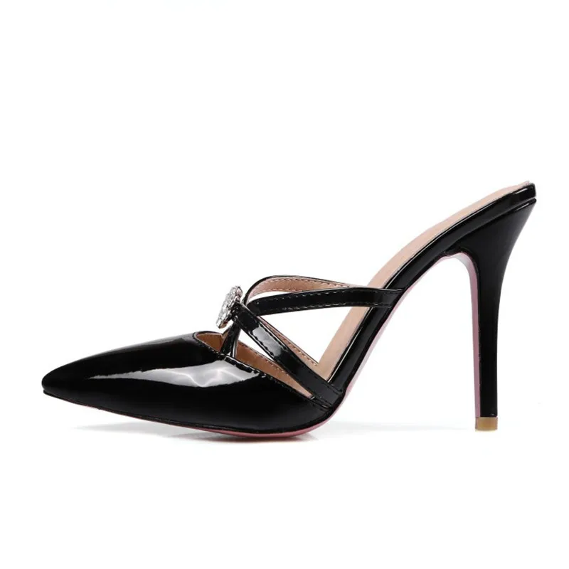 Женские туфли лодочки на очень высоком каблуке Слиперы с Стразы красной подошвой