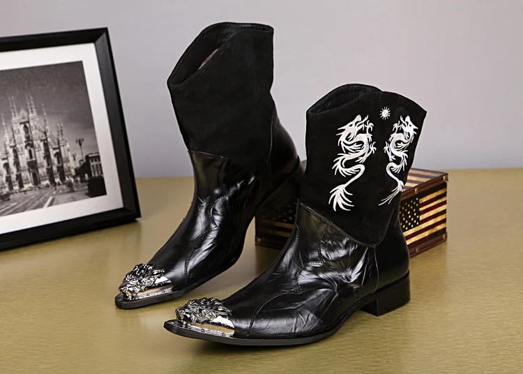 Christia Bella/Новинка Модная обувь в китайском Стиль вышивка мужской резьба по металлу