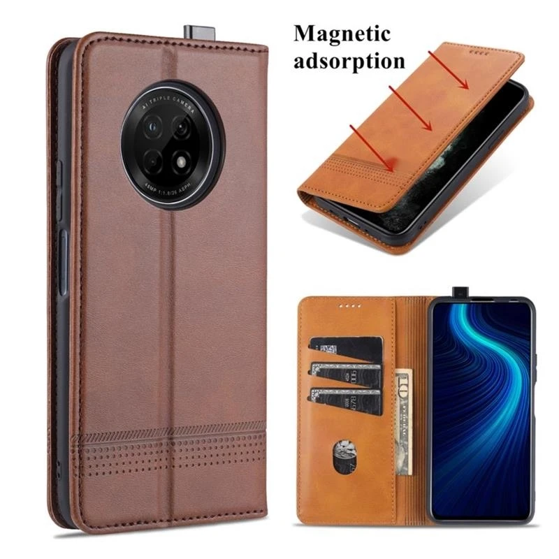 

Deluxe Magnetic adsorption leather case for Huawei Y9A Flip Cover wallet Protective Case capa fundas