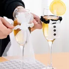 Украшение стола для свадьбы, бокал для костюма жениха и невесты, стеклянная крышка для чашки
