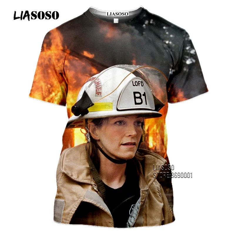 Футболка Мужская/Женская с 3D-принтом Повседневная рубашка принтом огня и силы