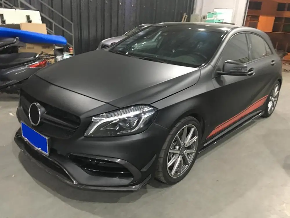 Боковые юбки из углеродного волокна фартук спойлер для Mercedes Benz W176 класс A160 A180 A200 A250 A45& CLA W117 CLA180 CLA45 AMG 13-17