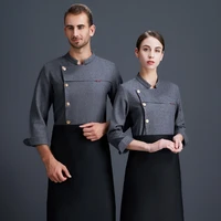 in the fall and winter of 2021 long sleeve clothes men and women clothing hotel cafe kitchen attendant uniforms