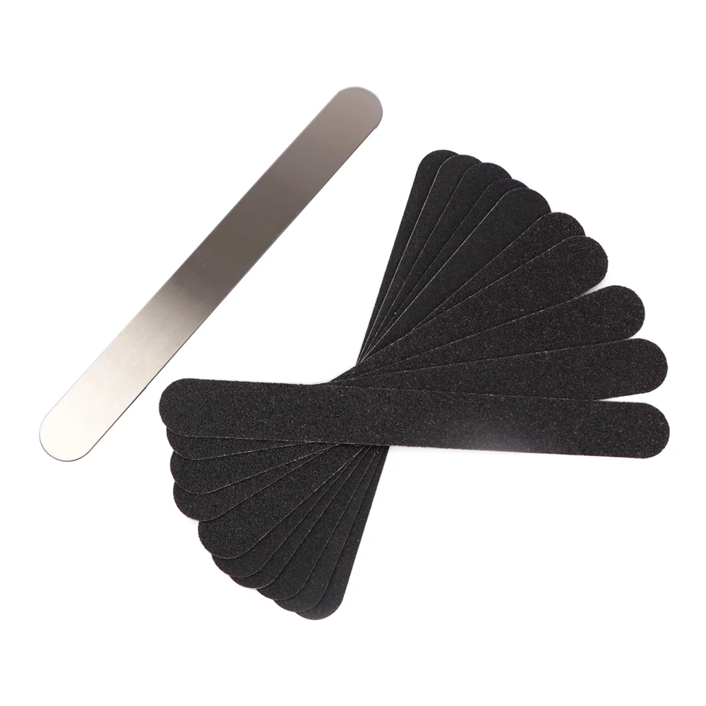 10Pcs Nail File Sanding Buffer Block Pedicure Manicure Buffing Beauty Tools Professional Nail Buffer Files with Metal Handle