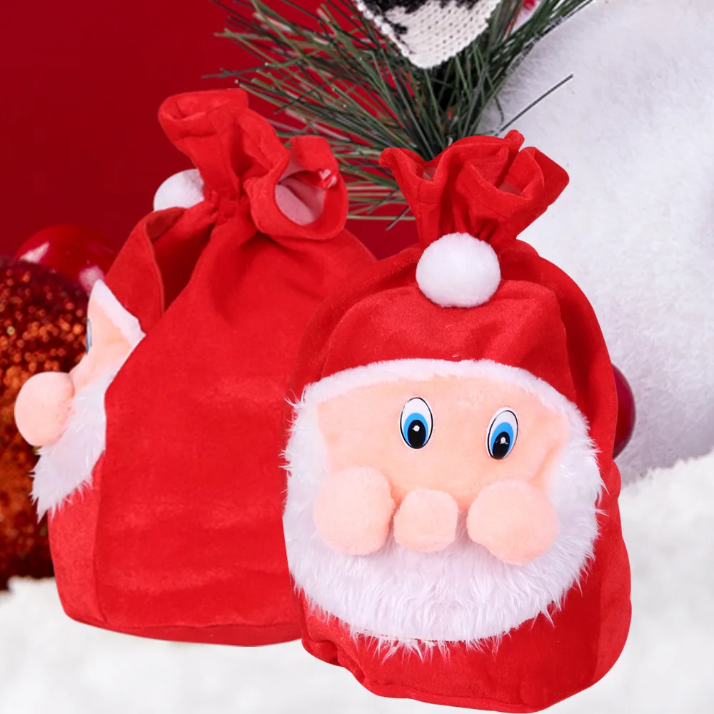Рождественские подарочные сумки Санта Клауса упаковочные с новогодним