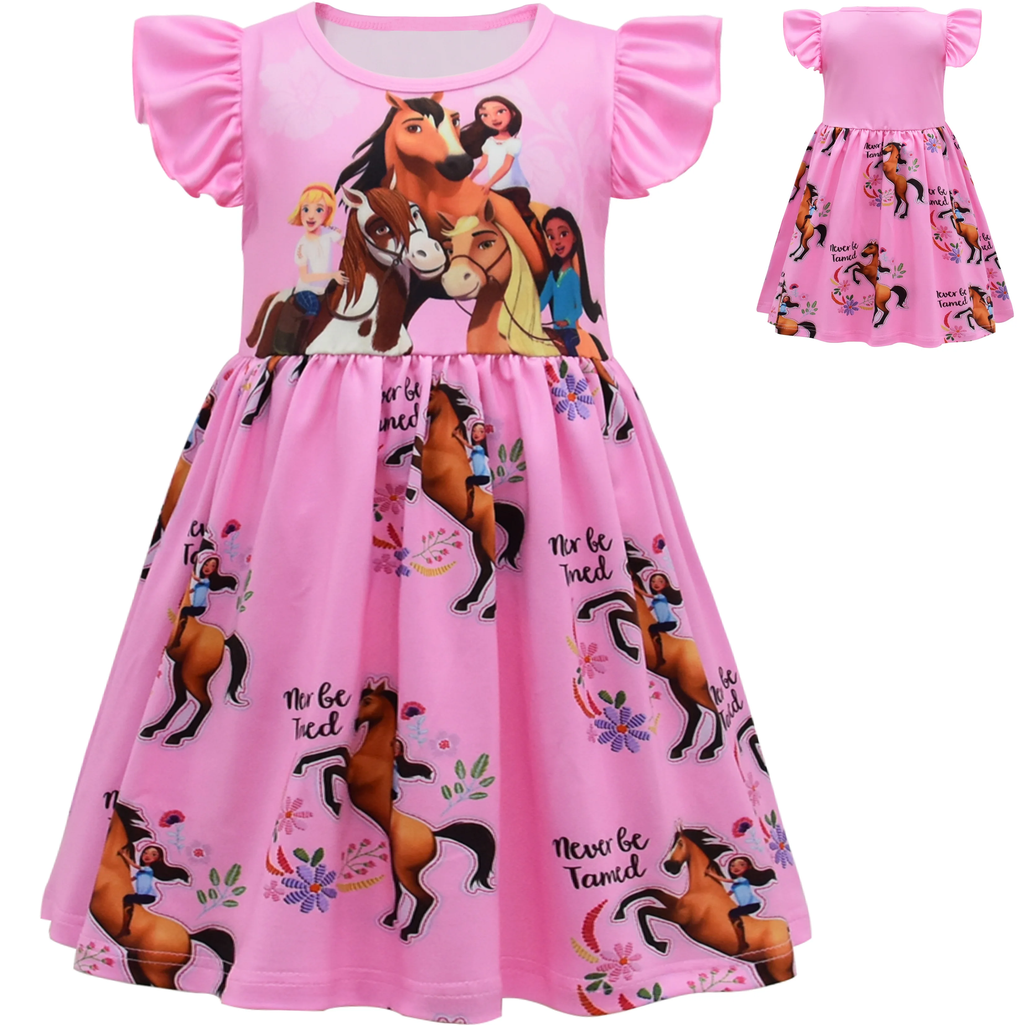 Спиртовая одежда для верховой езды Эксклюзивное платье девочек с рисунком