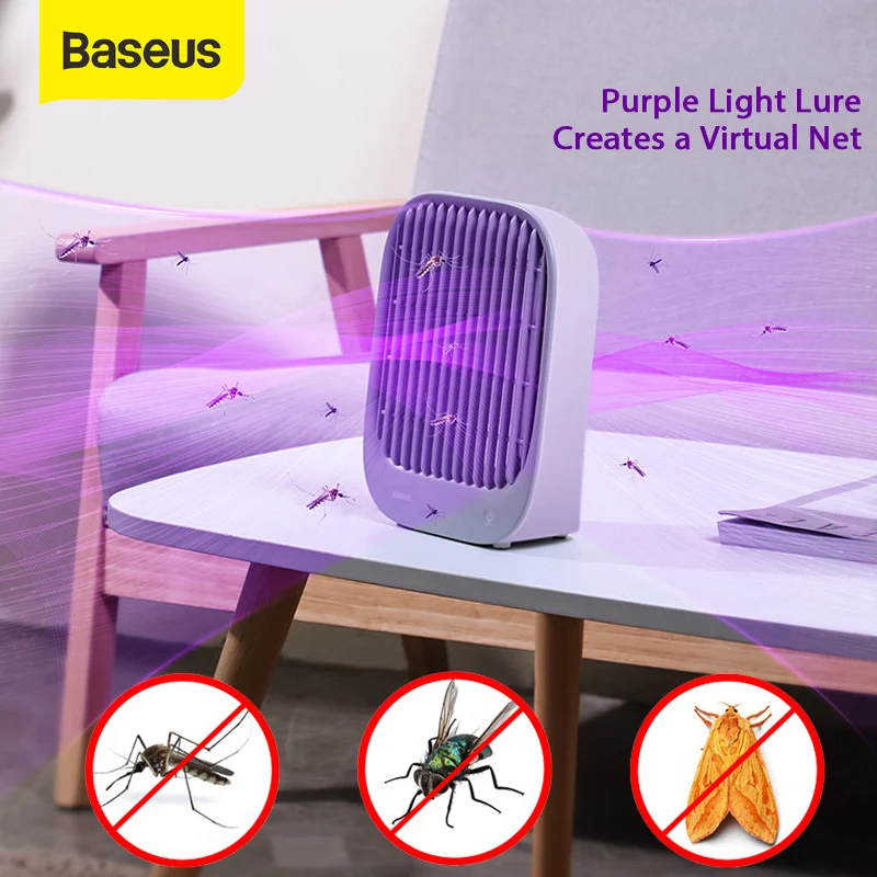 

Baseus Desktop Mosquito lamp Purple Light Photocatalytic Radiationless Electric Insect Killer Lamp Bug Zapper Repellent For Home