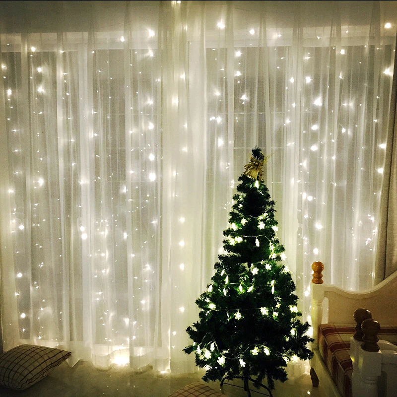 

3M 10M x 3M LED Curtain Garland Lights String Christmas Decorations For Wedding Room Festoon Fairy Lights Party Holiday Lighting