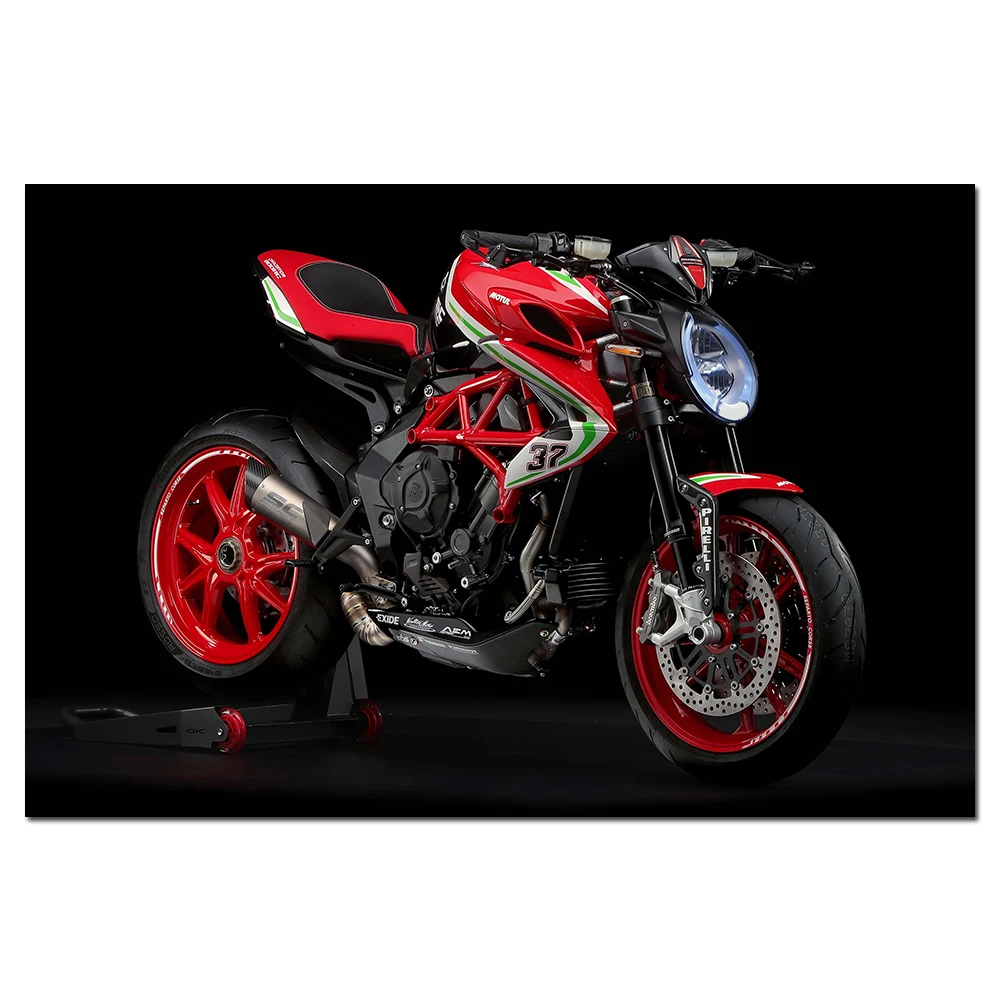 Agusta Dragster 800 RC красный мотоцикл холст картина автомобиль плакат настенные панно