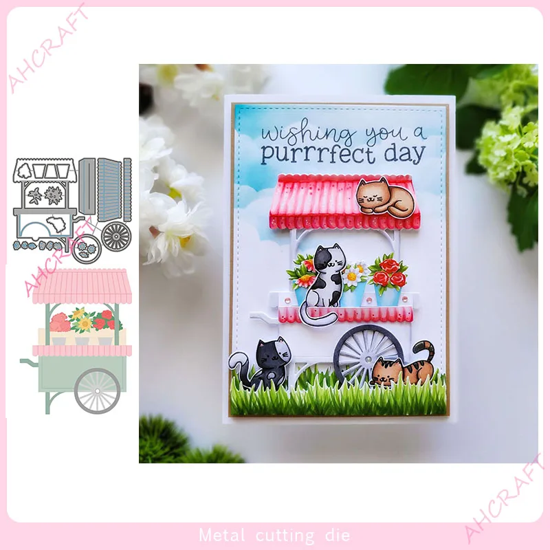 Набор металлических вырубных штампов Roadside Trolley для сделай сам скрапбукинга