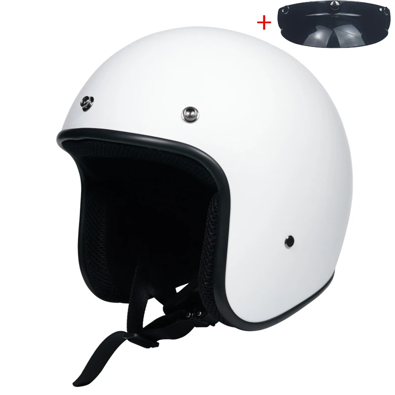 

Vintage Motorcycle Helmet Motorbike Casque 3/4 Open Face Capacete Vintage Retro Jet Pilot Chopper Helmet Cascos Para Moto