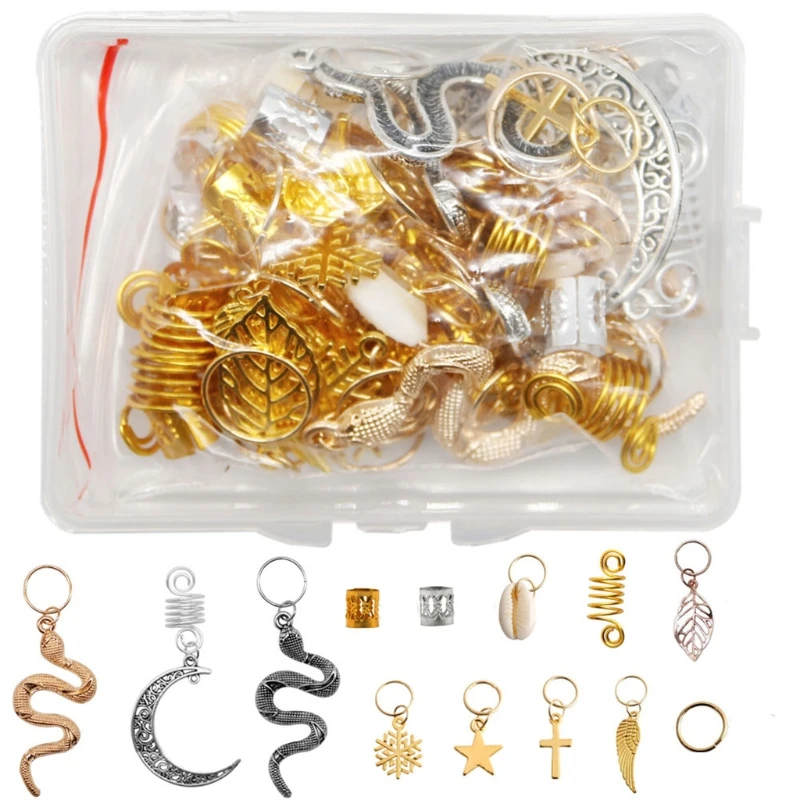 

Metal Braiding Hair Rings Hair Jewelry for Braid DIY Hair Pendants Accessories