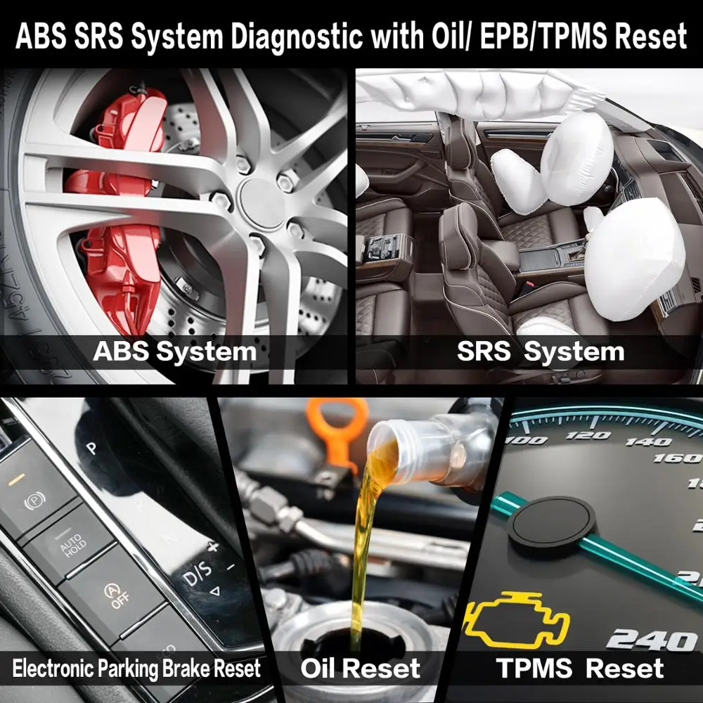 THINKCAR ThinkScan OBD2 сканер ABS SRS Диагностика EPB TPMS сброс масла Испанский Русский 9 языков