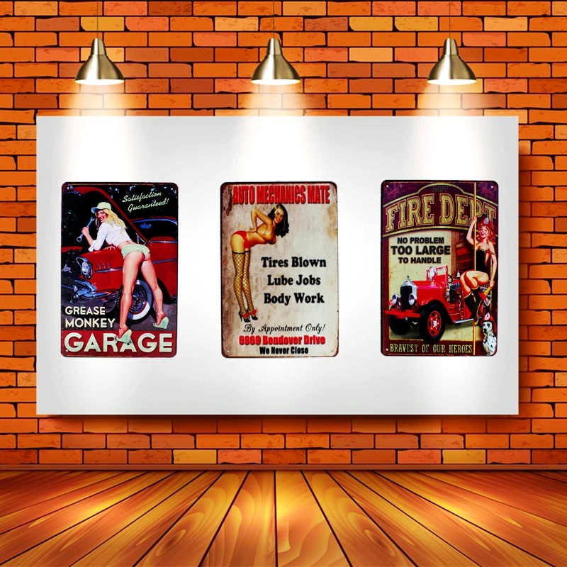 

Garage Tin Metal Sign Placas Decorativas Wall Pub Home Art Decor Car Iron Poster Cuadros A-1009
