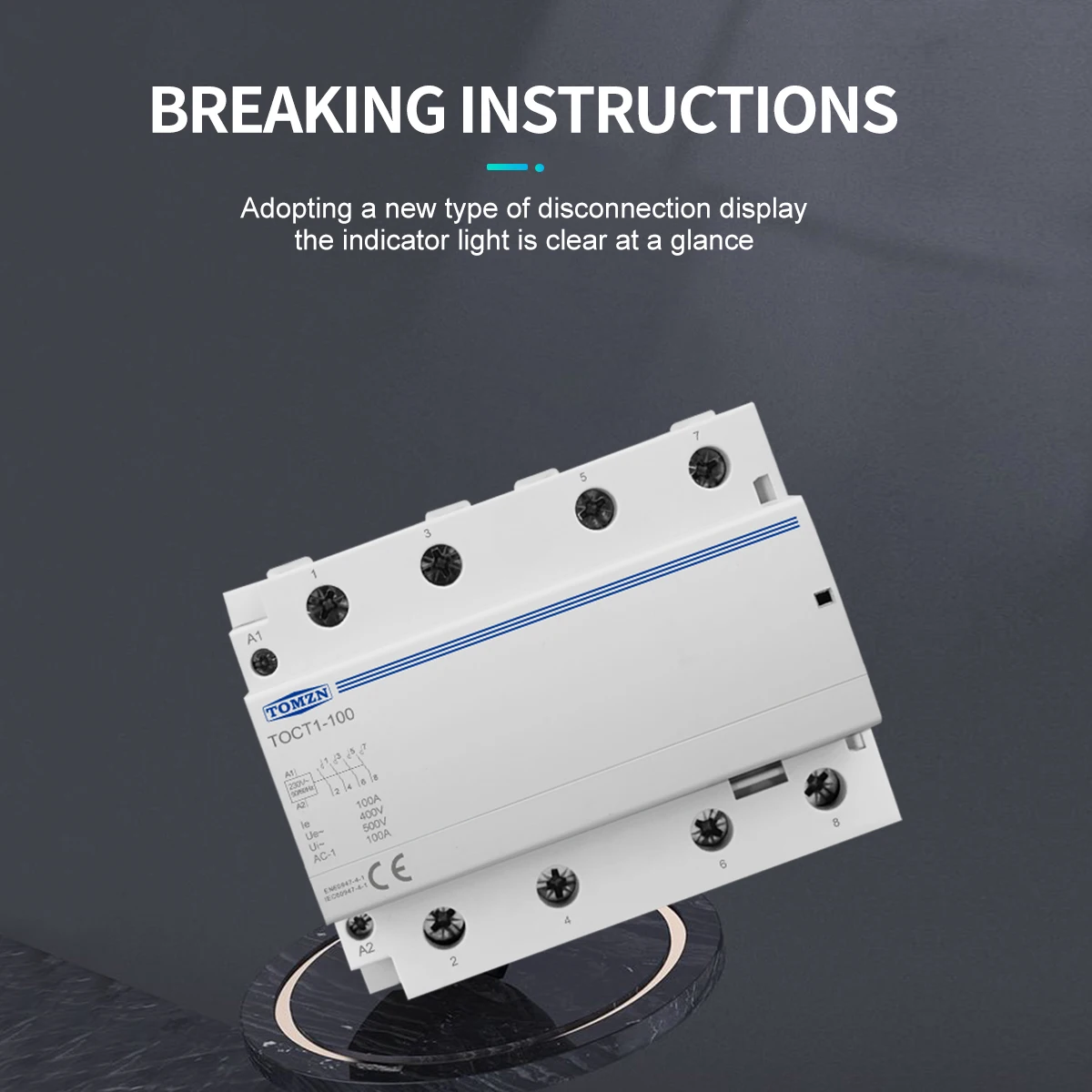 Фото TOCT1-100 4P 100A 4NO 400V 50/60HZ Din rail бытовой модульный контактор переменного тока 4NO или 2NO 2NC 230V coli №4
