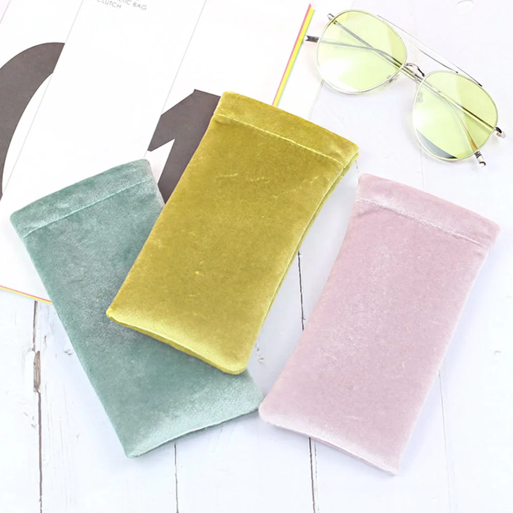 

Fashionable Sunglasses Bag PU Leather Glass Case Pouch Mobile Phone Wallet Portable Storege Case Candy Color Nearsighted Glasses