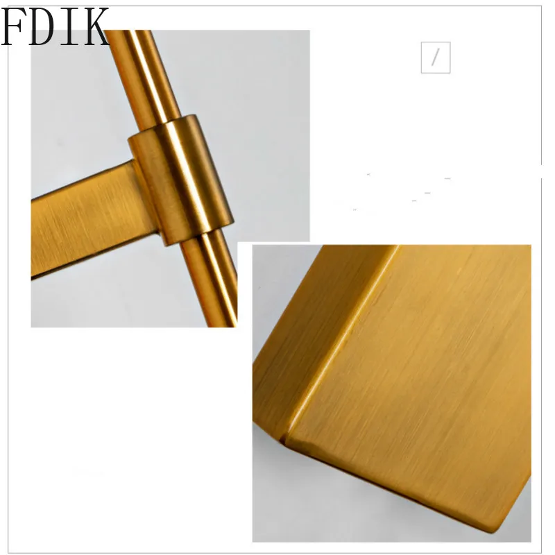 Скандинавский стеклянный настенный светильник современный Золотой