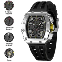 tsar bomba watch for men 50m waterproof sport chronograph black quartz wristwatch luxury men watch fashion relogio masculino