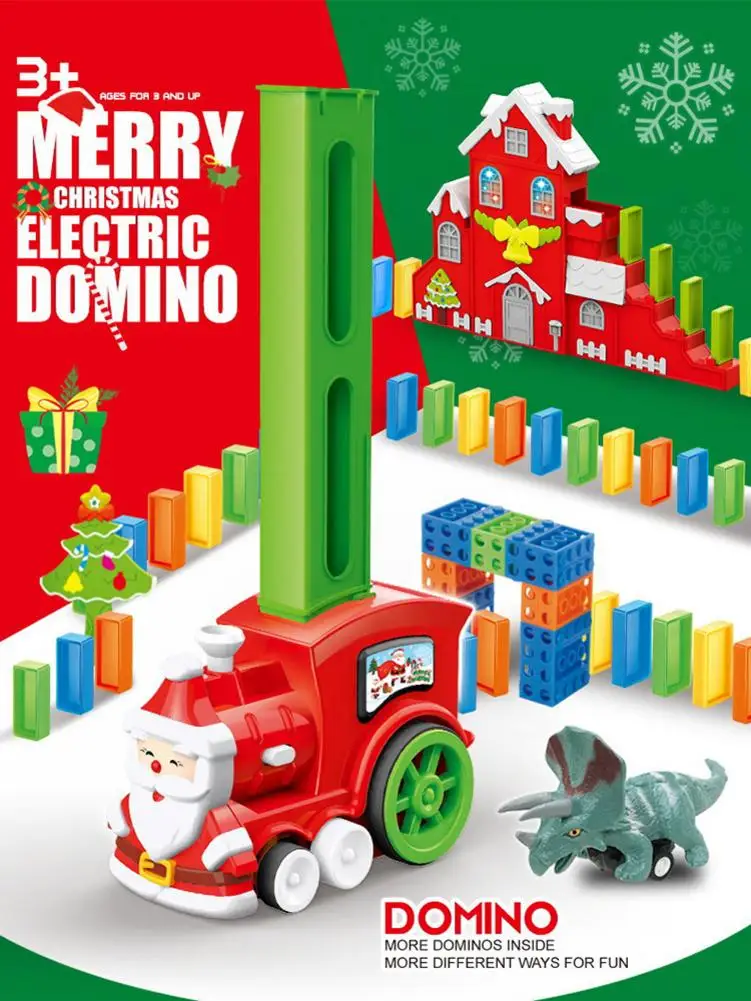 The Domino Game Car Toy Set Automatic Placement Train With Light Sound Educational DIY Gift | Игрушки и хобби