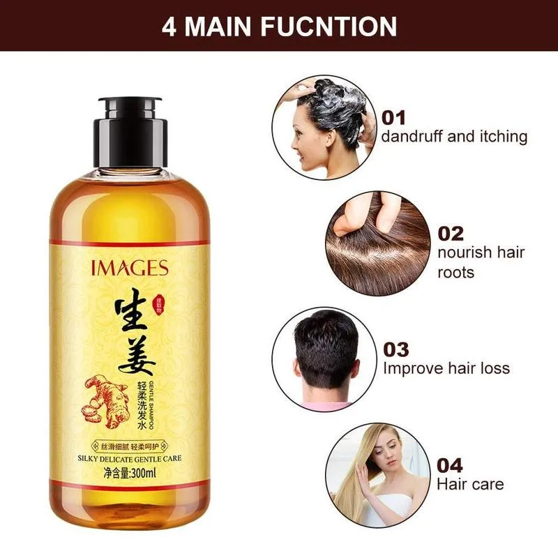 

300ml Ginger Anti-off Shampoo Oil Control Anti-dandruff Anti-itch Shampoo Polygonum Multifloru Moisturizing Repair Dry Shampoo
