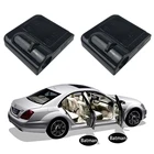 Автомобильный Универсальный беспроводной дверной светодиодный приветственный светильник, 2 шт., проекционная лампа светильник двери автомобиля, лазерсветильник постоянного тока 5 В, светильник