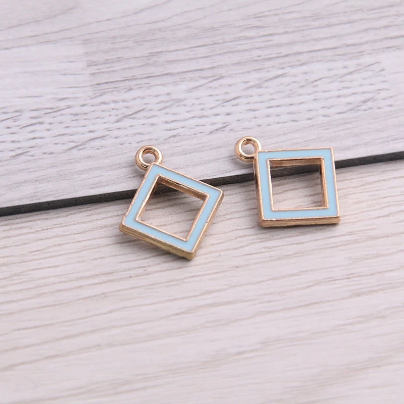 Милый Колокольчик 8 шт. 16*18 мм три цвета сплав металл капля Малый куб подвески