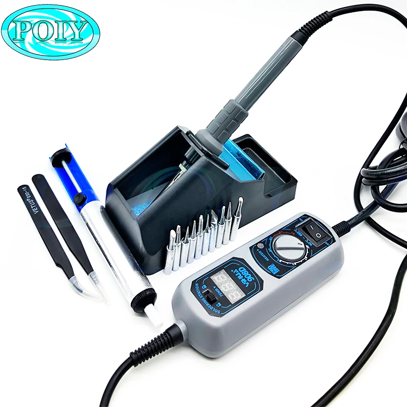 908D gifts Светодиодный паяльник 908D 220 В/110 в 65 Вт с подогревом и цифровым дисплеем+ много подарков для сварки - Цвет: 908D gifts