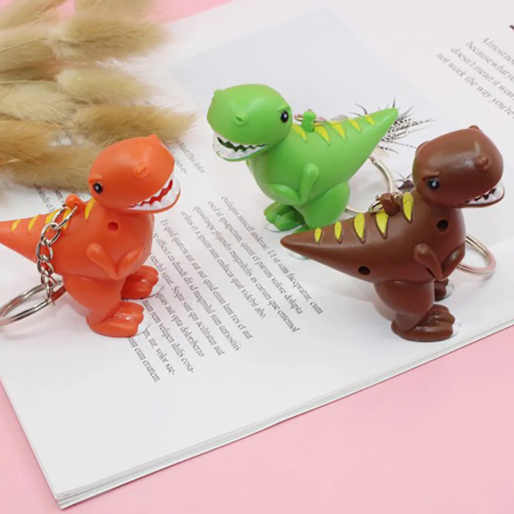 Squishy Kawaii Gigantes Animal Squeeze Toys Dinosaur Sound LED Light Lamp Flashlight Keyring Key Chain Kids Gift ToyW725 | Игрушки и