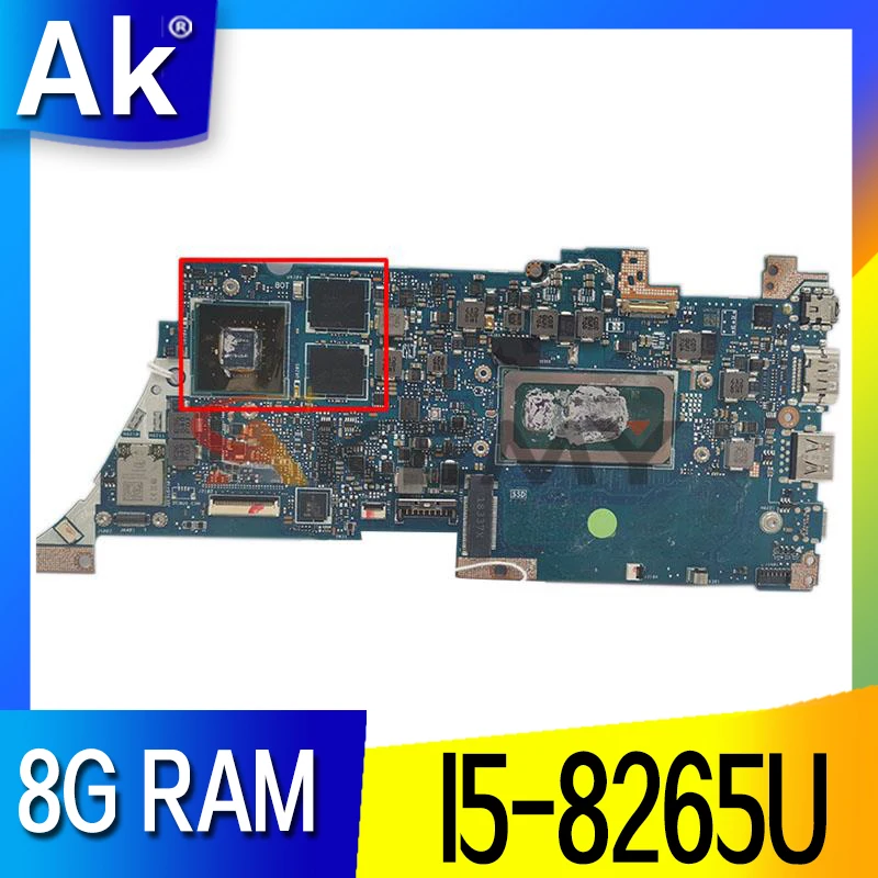 

Материнская плата для ноутбука UX333FN с процессором I5-8265U 8 ГБ ОЗУ V2G для ASUS ZenBook 13 UX333F UX333 U3300F материнская плата Laotop